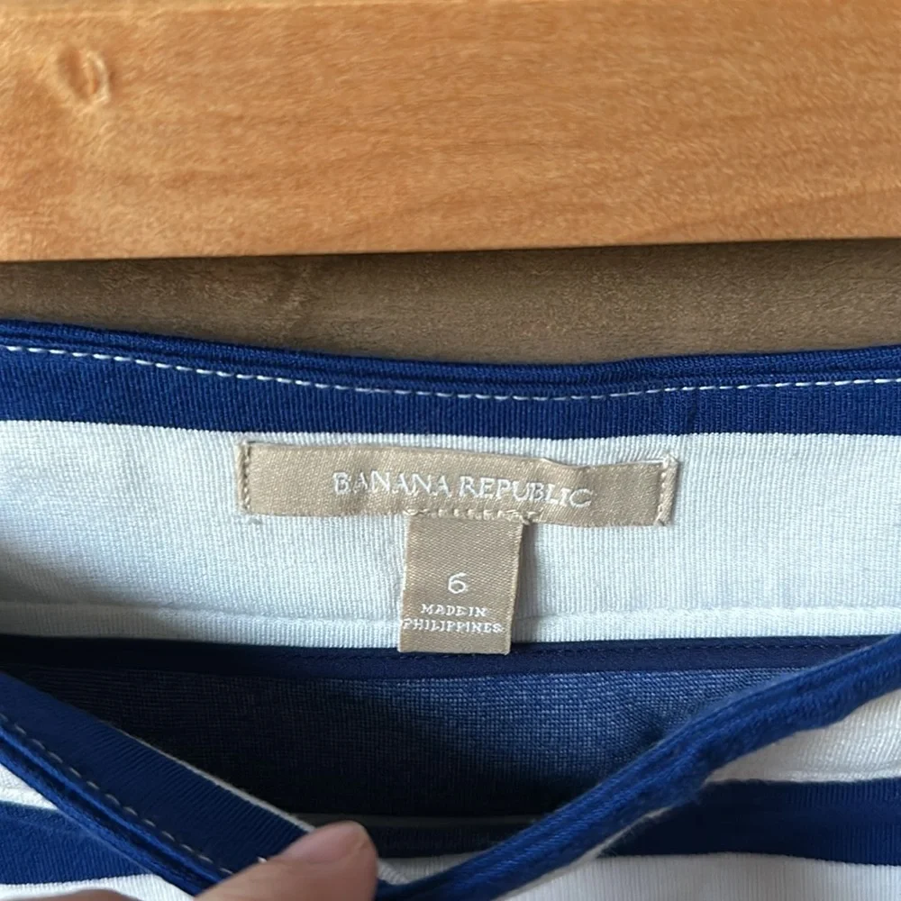 Banana Republic Striped Stretch Pencil Skirt